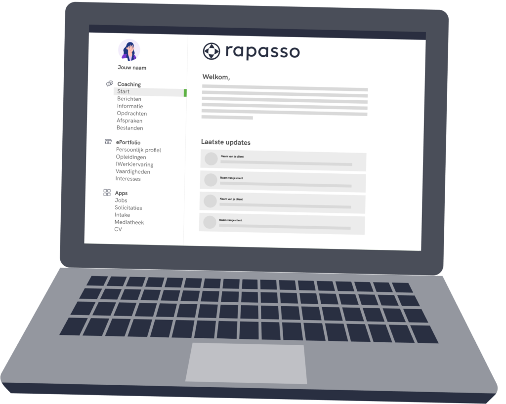 Het cliëntportaal van Rapasso.