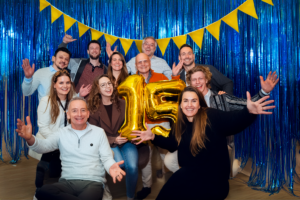 alle Rapasso collega's met een cijfer ballon 15